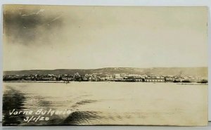 VARNA BULGARIA Black Sea Ship Boat WW1 1920 RPPC Town Seaside Postcard K1