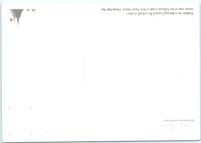 c1980s Phang-Nga, Thailand Floating Village Shanty Town Cliffs Chrome 4x6 PC M18