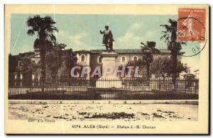 Old Postcard Ales Statue JB Dumas