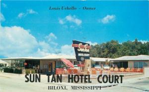Biloxi Mississippi 1950s Sun Tan Hotel Court pool roadside Ocean Springs 12365