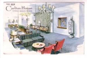 Interior Carlton House Hotel Lobby, Nassau Bahamas, Used 1960