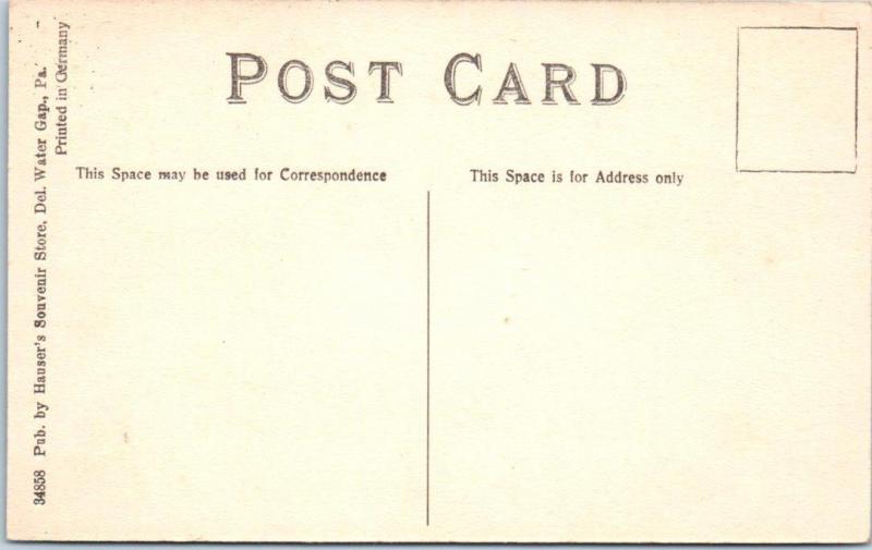 DELAWARE WATER GAP, Pennsylvania  PA  North Veranda WATER GAP HOUSE    Postcard