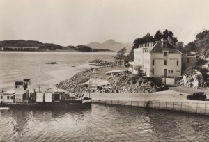 Boat at Lochlash Hotel Scottish Real Photo Vintage Postcard