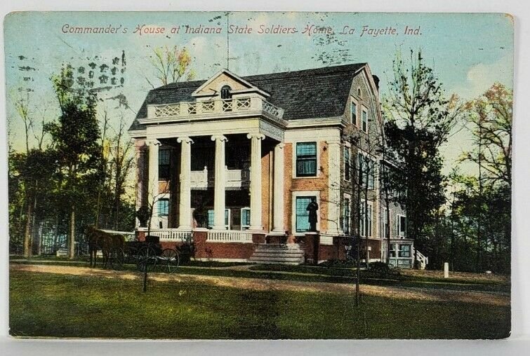 La Fayette Indiana Commander's House at Indiana State Soldiers Home Postcard R19