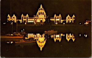 VINTAGE POSTCARD PARLIAMENT BUILDINGS OF BRITISH COLUMBIA AT VICTORIA 1964