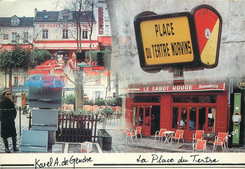 Postcard Hotel Restaurants Place du tertre Norvins