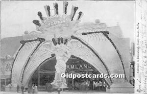 Entrance to Dreamland Coney Island, NY, USA Amusement Park 1906 