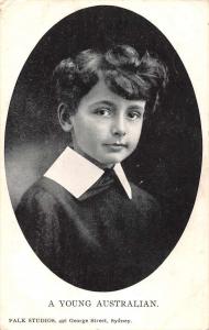 A Young Australian Boy Child Portrait Antique Postcard K72336