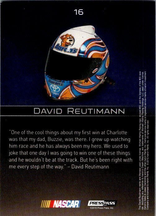 NASCAR 2010 Premium Sports Card David Reutimann sk0761