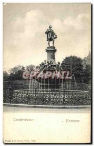 Postcard Old Gutenbergbrunnen Hannover