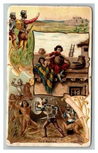 Vintage 1890's Trade Card - Arbuckles Ariosa Coffee - History of New Mexico