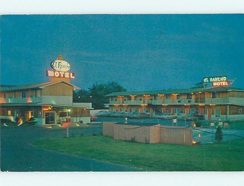 Pre-1980 OLD CARS & EL RANCHO MOTEL Lewiston Idaho ID s8082