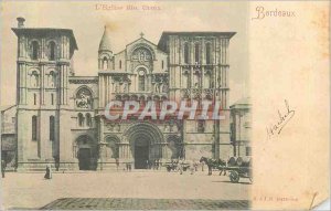 Postcard Old Bordeaux The Holy Cross Church