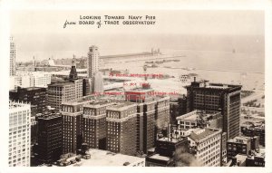 IL, Chicago, Illinois, RPPC, Looking Toward Navy Pier, City, Grogan Photo