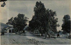 CPA AK Algérie-Miliana-La Gare et la Route d'Alger (237663)