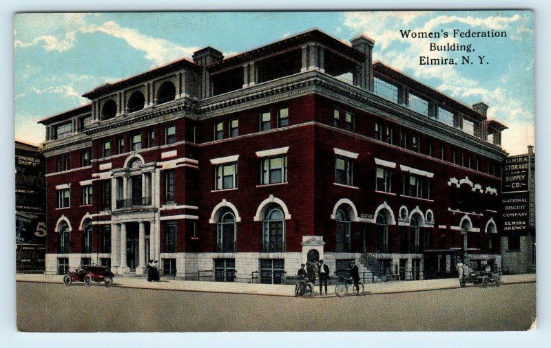 ELMIRA, NY New York~ WOMEN'S FEDERATION Building c1910s Chemung County  Postcard