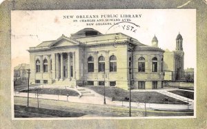 New Orleans Louisiana New Orleans Public Library  Color Lithograph PC U5414