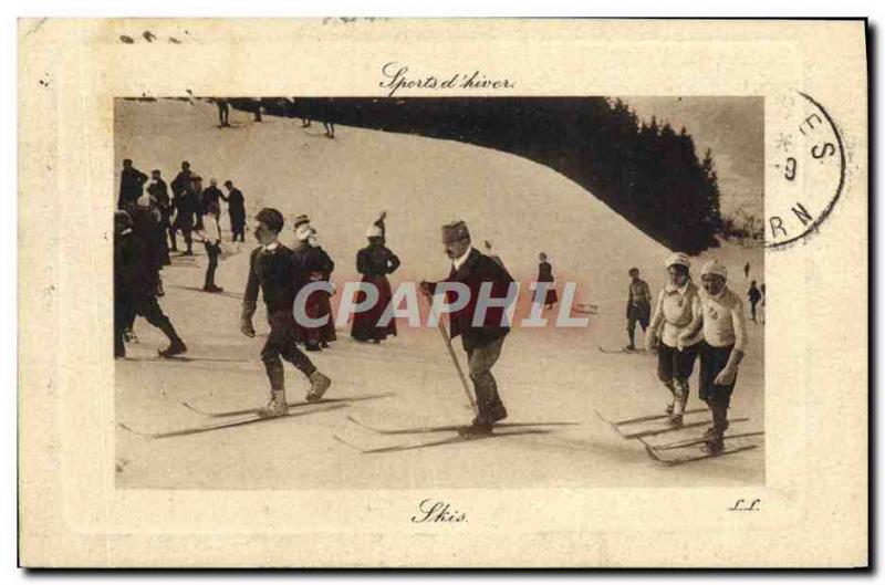 Old Postcard of Sports Ski & # 39hiver