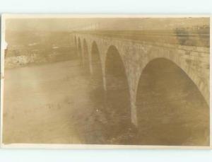 rppc Pre-1918 Architecture STONE ARCH BRIDGE CROSSING THE RIVER AC7553