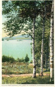Vintage Postcard 1910's Lower Saranac Lake Algonquin Adirondack Mountains NY