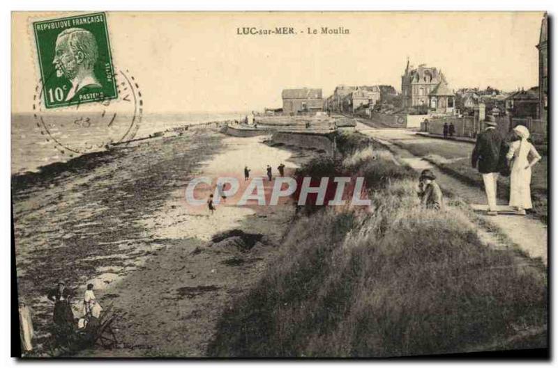 Old Postcard Luc Sur Mer Moulin