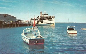 Nantucket, MA Massachusetts  STEAMER SHIP NANTUCKET At WHARF  Boats  Postcard