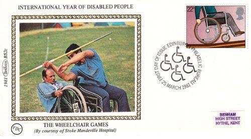 Benham Wheelchair Games Disabled Stamp First Day Cover