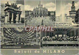 Modern Postcard Greetings from Milan