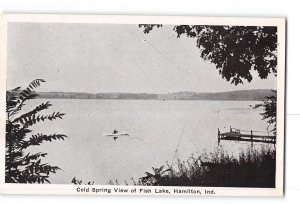 Hamilton Indiana IN Postcard 1915-1930 Cold Spring View of Fish Lake