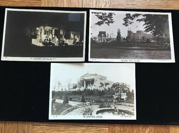 1924 British Empire exhibition . Lot Of 3 Real Photo Postcards