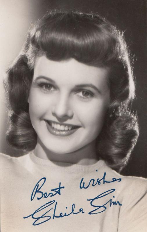 Sheila Sim Antique Hand Signed Photo