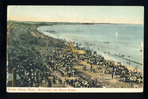 Revere Beach, Massachusetts/MA Postcard, Aerial, Boulevard & Beach Scene, 1908!