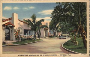 Riviera Florida FL Motel 1950s-60s Linen Postcard