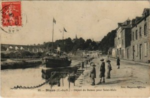 CPA DINAN Depart du Bateau pour Saint-Malo (1147589)