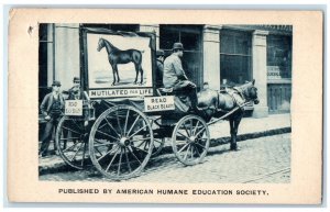 1893 American Humane Society Black Beauty Geo Angell Trade Card Postcard