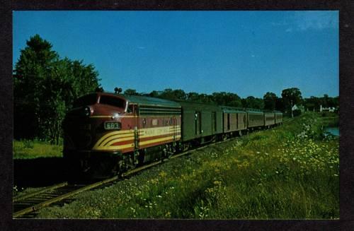 ME Maine Central Railroad Train Loco 683 Damariscotta Mills Maine Postcard RR PC