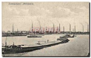 Postcard Old boat Ludwigshafen Anilinfabrik Peniche