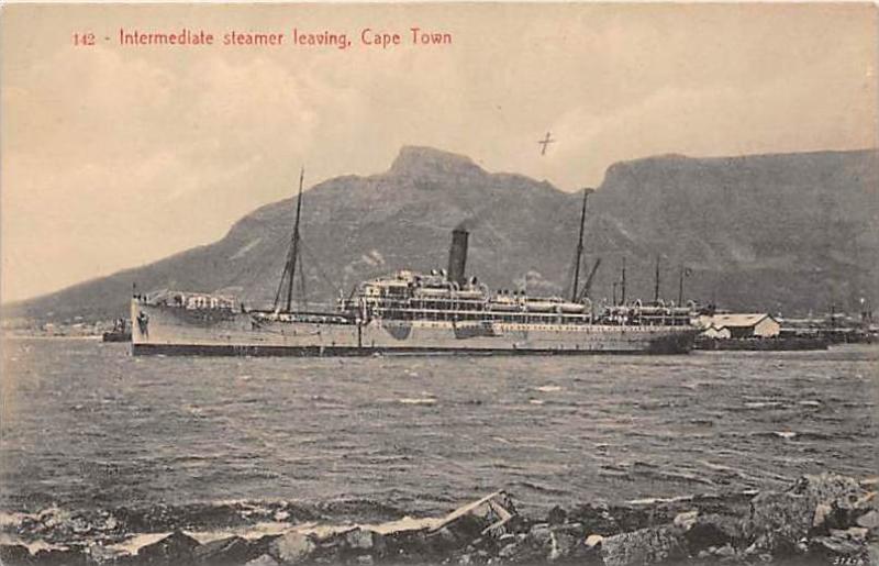 Intermediate Steamer leaving, Cape Town