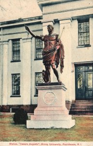 Vintage Postcard 1909 Statue Cesare Augusto Brown University Providence RI