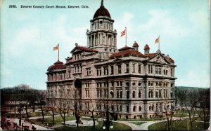 Vtg 1910s Denver County Court House Denver Colorado CO Unused Postcard