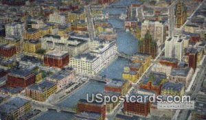 Downtown - MIlwaukee, Wisconsin WI Postcard