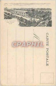 Old Postcard Reims cathedral Drawing back view of Leon Chandon Reims Etabliss...