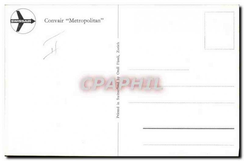 Postcard Modern Jet Aviation Convair Metropolitan