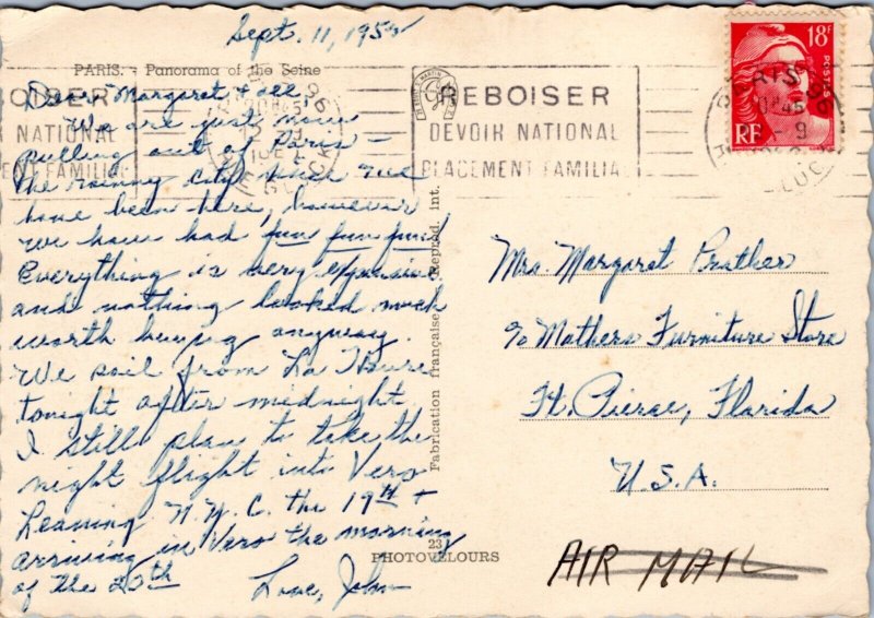 France Paris Eiffel Tower panorama with the Siene - Ganny