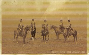 Officers Soldiers Royal Horse Artillery, Real Photo Postcard