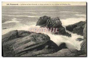 Old Postcard Penmarch La Roche Saint Guenole or were abducted the five victim...