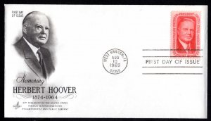 First Day Of Issue 1965 Honoring Herbert Hoover 1874-1964 5 Cent Stamp