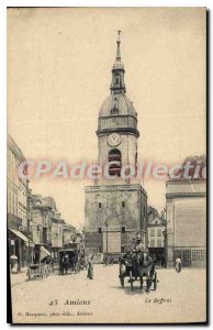 Old Postcard Amiens The Belfry