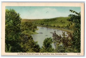 1957 St. Francis River Valley Sherbrooke Quebec Canada Vintage Postcard