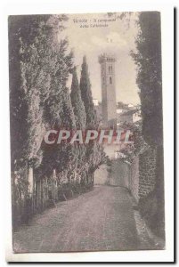 italy italia Fiesole Old Postcard il campanile della cattedrale